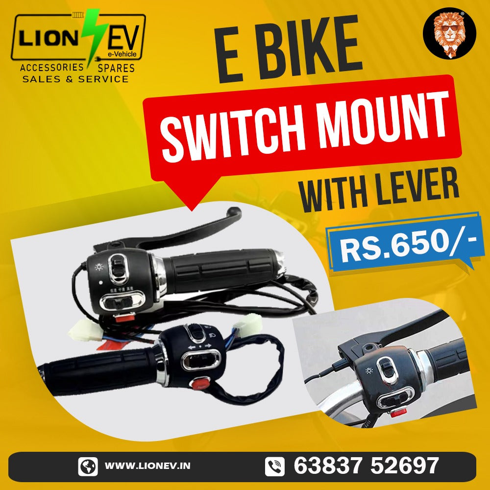 E-Bike Switch Mount , Lever-Controlled Switch , Handlebar Mount , Ergonomic Design , Convenient Control , Customizable Setup , Durable Construction , Easy Installation