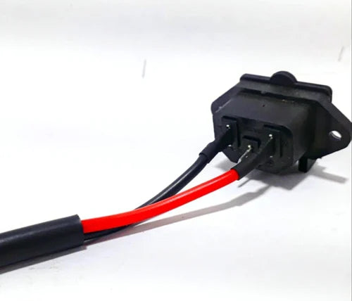 LION EV  e rickshaw accessories  e rickshaw  e bike accessories  e bike  3 PIN CHARGING CAP /FEMALE Lion Ev  3 pin charging cable