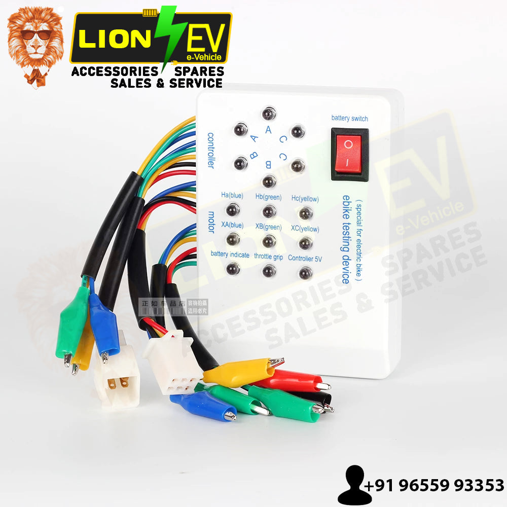 e-brusless tester, e-controller tester, brushless controller tester, controller tester, tester, brushless tester, e-testing device, testing device, lion electric vehicle, electric vehicle, electronic vehicle, electric vehicle spares, electric vehicle parts, electric vehicle accessories, ev spares dealer, lion ev accessories and spares, lion ev accessories, ev parts importer, lion ev spares, ev spare importer, ev spare dealer, ev spares, ev accessories, ev