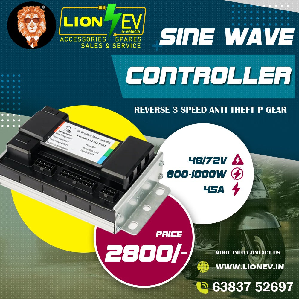 Unlock Smooth Performance with the Sine Wave Controller 800–1000W (48V/60V/72V, 45A)
