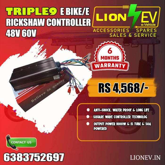 But TRIPLE9 E-Bike/E-Rickshaw Controller 48V 60V in best price – Lion EV