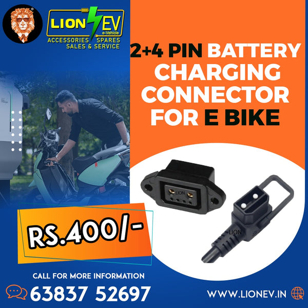 Heavy-Duty 2+4 Pin E-Bike Battery Charging Connector Socket