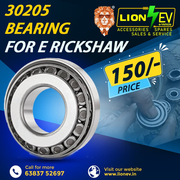 Lion EV Premium 30205 Tapered Roller Bearing for E-Rickshaw | High-Load Capacity
