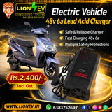 48V 6A Lead Acid Battery Charger for E-Bike and Electric Scooter | Lion EV