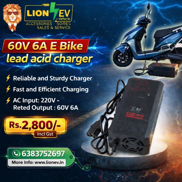 60V 6A E-Bike Lead Acid Battery Charger | Electric Scooter Charger