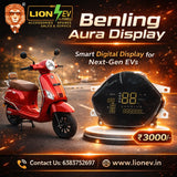 Benling Aura Digital Display Meter | LCD Speedometer Dashboard for Electric Scooter