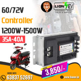 Lion EV 60V 72V electric scooter controller 1200W 1500W for PMSM motors with connectors visible