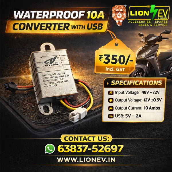 Lion EV 10A DC-DC Step Down Converter for Electric Vehicle Accessories