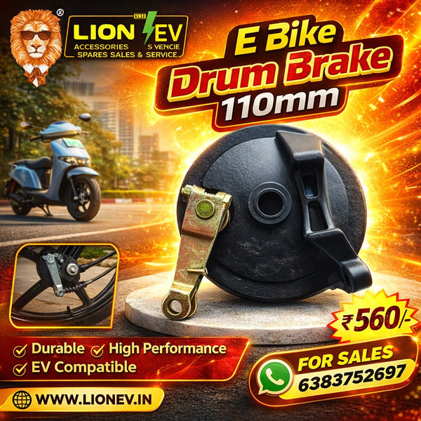 E-Bike Drum Brake 110mm | Heavy Duty Rear Brake Assembly