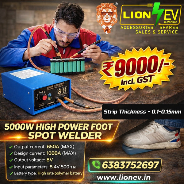 Lion EV 5000W Portable Battery Spot Welder | Precision DIY Welder