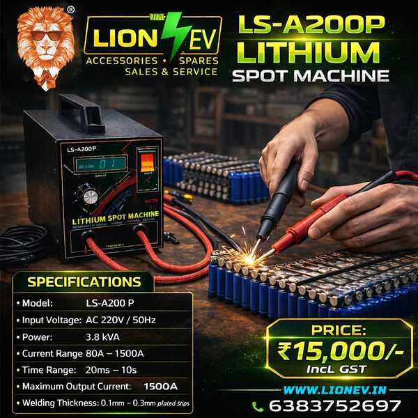 Lion EV LS-A200P Portable Lithium Battery Spot Welding Machine – 3.8 KVA Digital Pulse Welder