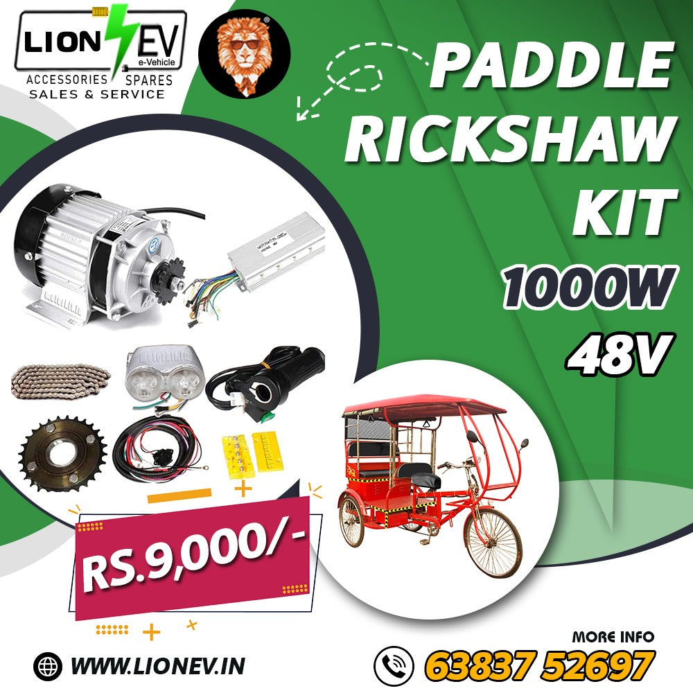 Electric Rickshaw Conversion Kit Lion EV 1000W 48V Electric Rickshaw Kit || BUY ONLINE LION EV