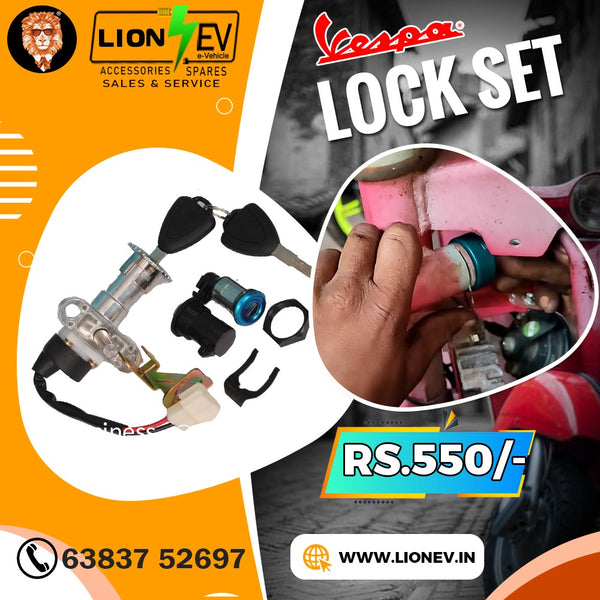 Premium Vespa Lock Set (Complete Kit) – High Security Ignition & Key Replacement