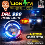 Triple9 DRL 999 LED Headlight for E-Rickshaws | Lion EV Accessories